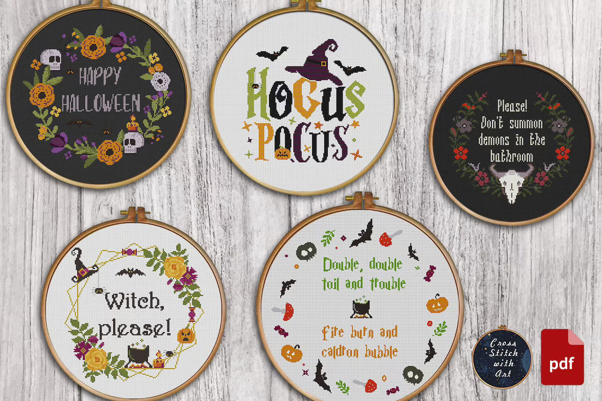 halloween cross stitch