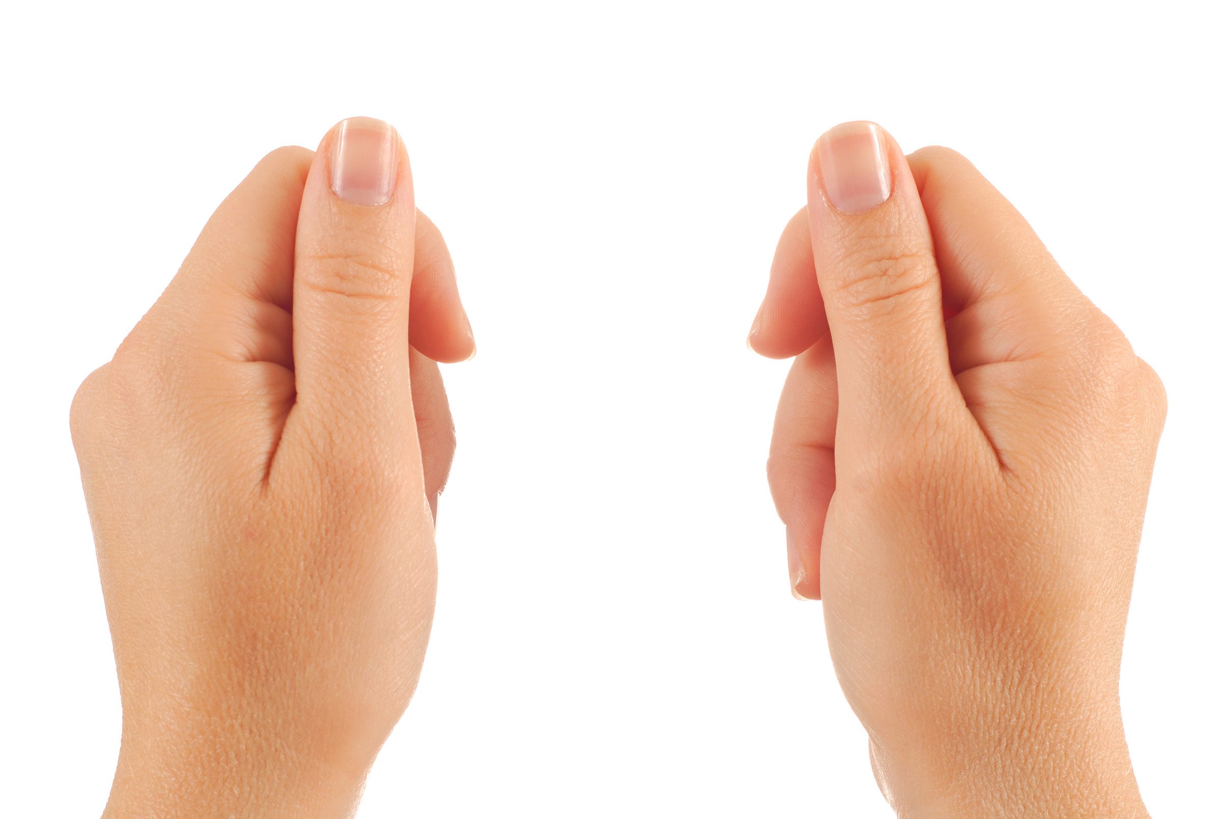Two hands ready to hold your custom message. Isolated on white.
