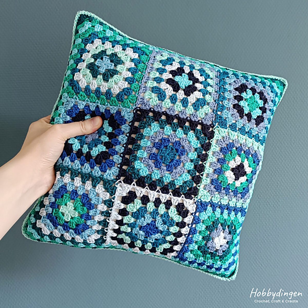 Granny square cushion