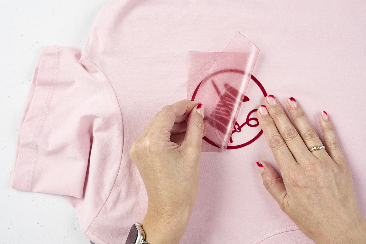 Cricut t-shirt project: using the easy press step 5