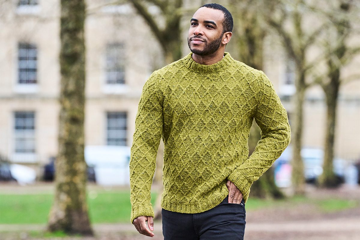 The Knitter 229 Lisa Richardson men's sweater