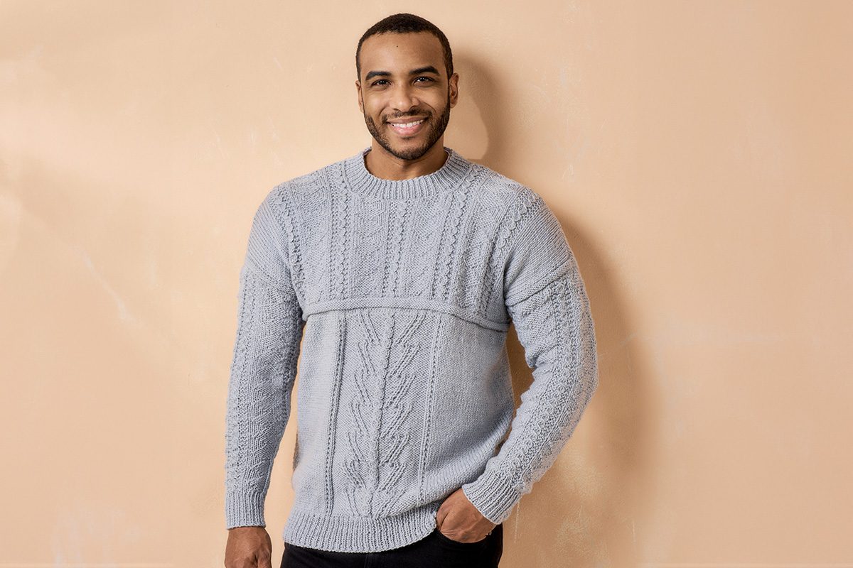 The Knitter 226 - Pat Menchini men's sweater
