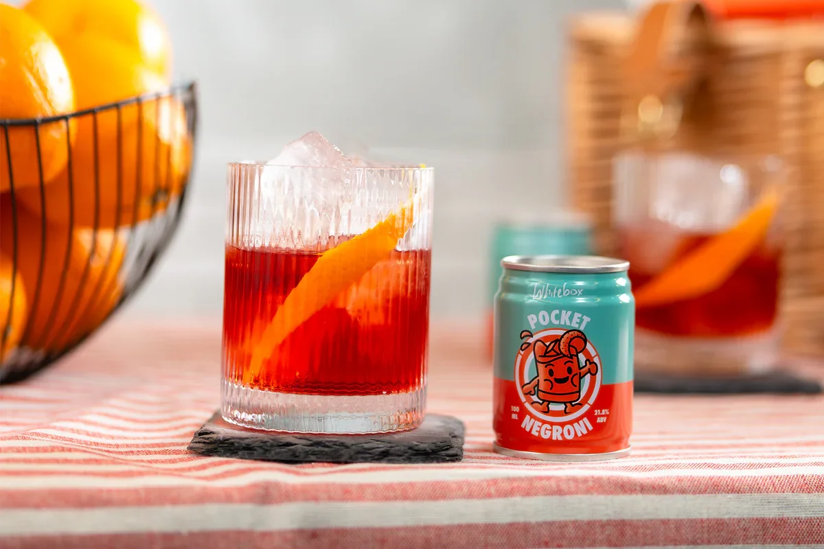 A negroni in a glass