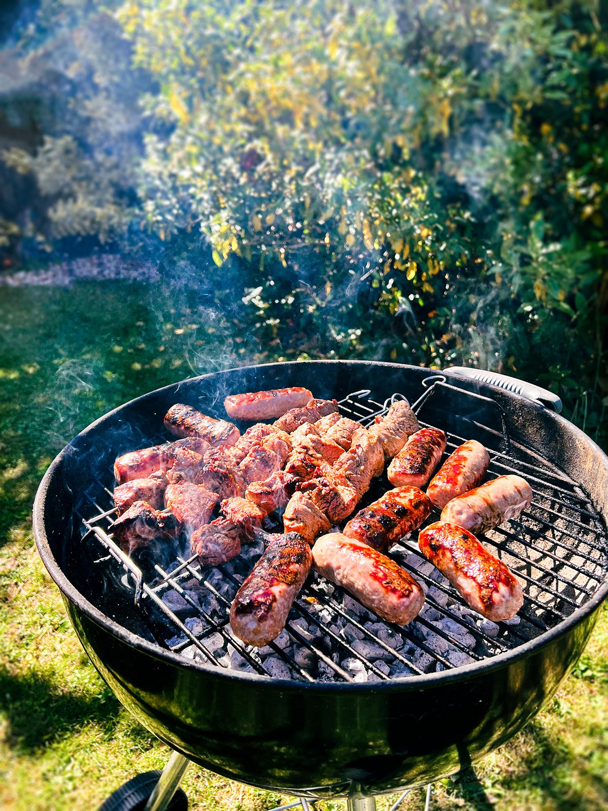Sausages on a barbecue